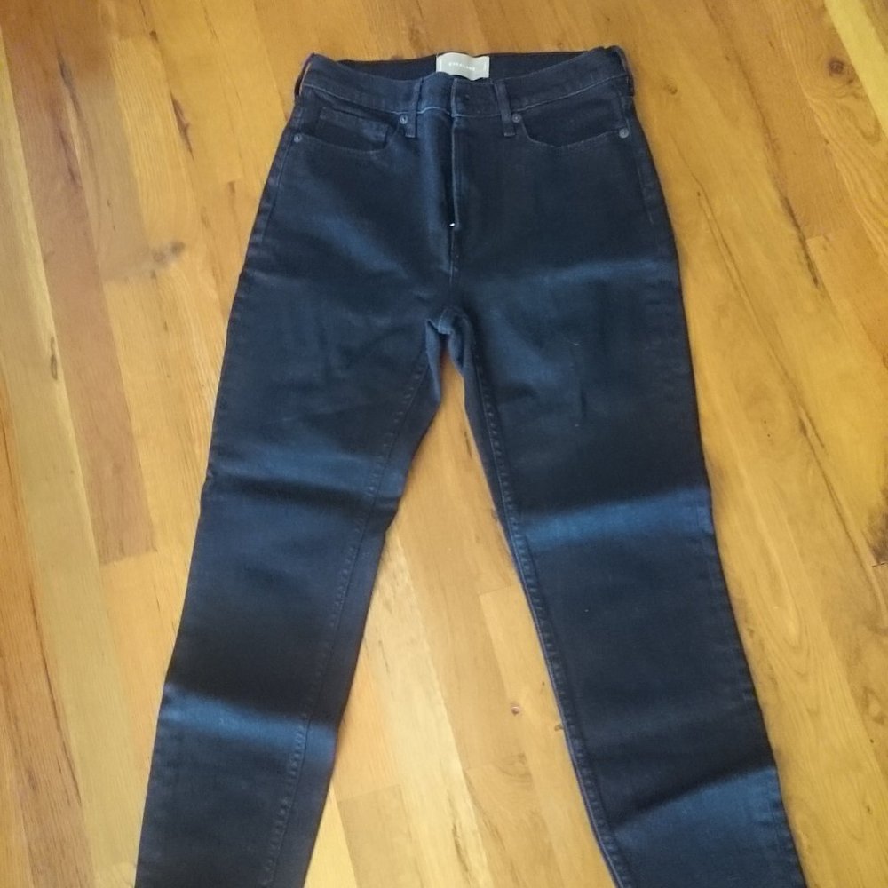 Everlane High Rise Black Skinny Jean 98% Cotton tton